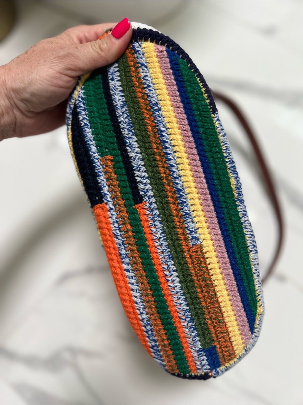 Miu Miu crochet shoulder bag with brown strap - Picture 4 of 7